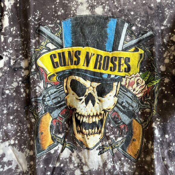 Guns N Roses Bleached Band Tee Adult Size S Distressed Bravado - Picture 3 of 6